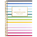 2023-2024 Simplified by Emily Ley for AT-A-GLANCE® Academic Weekly/Monthly Planner, 5-1/2" x 8-1/2", Happy Stripe, July 2023 To June 2024, EL10-200A