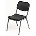 Iceberg Rough 'n' Ready Stack Chairs, 32 1/4"H x 17 1/2"W x 22 3/4"D, Black Fabric, Set Of 4 1 thumbnail image