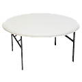 Iceberg Indestruct-Table Too Round Folding Table, 29"H x 60"D, Platinum/Gray