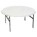 Iceberg Indestruct-Table Too Round Folding Table, 29"H x 60"D, Platinum/Gray 1 thumbnail image