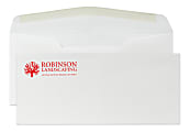 Gummed Seal, Stationery Envelopes, 4-1/8" x 9-1/2",  1-Color Flat Print, Custom #10, 24 lb. Strathmore Writing Ultimate White Wove, Box Of 250 1 thumbnail image