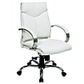 Office Star™ Pro-Line II™ Deluxe Bonded Leather Mid-Back Chair, White 1 thumbnail image