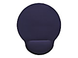 Manhattan Round Mouse Pad With Wrist Rest, 8”H x 9-1/2”W x 3/16”D, Blue 1 thumbnail image