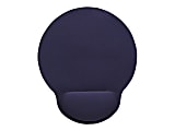 Manhattan Round Mouse Pad With Wrist Rest, 8”H x 9-1/2”W x 3/16”D, Blue