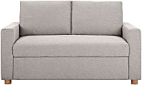 Serta Campbell Convertible Sofa, 35-1/2"H x 66-1/8"W x 37"D, Light Gray/Natural 1 thumbnail image