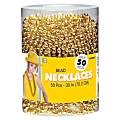 Amscan Bead Necklaces, 30", Gold, Pack Of 50 Necklaces 1 thumbnail image