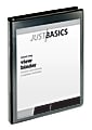 Just Basics® Basic View 3-Ring Binder, 1/2" Round Rings, Black 1 thumbnail image