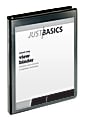 Just Basics® Basic View 3-Ring Binder, 1/2" Round Rings, Black