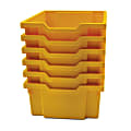 Gratnells Deep F2 Tray, Heavy Duty School, Industrial & Utility Bins, 12.3" x 16.8" x 5.9", Sunshine Yellow, Pack Of 6 1 thumbnail image