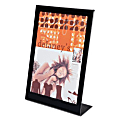 Deflecto® Superior Image® Slanted Sign Holder, 12-1/2"H x 9-1/2"W x 2-3/4"D, Clear/Black 1 thumbnail image