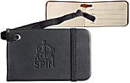 Tuscany Faux Leather Luggage Tag, 2 3/8"H x 4"W x 1/8"D