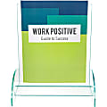 Deflecto Magazine-size Euro-style Docuholder - Support 9.25" x 3.25" Media - 11" x 9.8"x 6.3" Depth - Acrylic - Clear, Green Tint - 1 Each - 775390 1 thumbnail image
