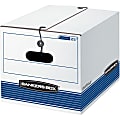 Bankers Box Bankers Box® Stor/File™ - Letter/Legal - Internal Dimensions: 12" Width x 15.50" Depth x 10.25" Height - External Dimensions: 12.3" Width x 16" Depth x 11" Height - Media Size Supported: Legal, Letter - 883 x Sheet - String/Button Tie Closure - Heavy Duty - Stackable - White, Blue - For File - Recycled - 4 / Carton 1 thumbnail image