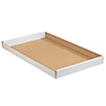 Partners Brand Corrugated Trays, 1 3/4"H x 15"W x 24"D, White, Pack Of 50