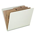SKILCRAFT® Pressboard Classification Folders, Letter Size, 8-Section, 30% Recycled, Pale Green, Pack of 10 (AbilityOne 7530-01-572-6207) 1 thumbnail image