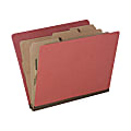 SKILCRAFT® Pressboard Classification Folders, Letter Size, 8-Section, 30% Recycled, Earth Red, Pack of 10 (AbilityOne 7530-01-572-6208) 1 thumbnail image