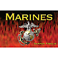 California Color Products Marines Door Mat, 24" x 36", Flames, Pack Of 3