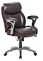 Serta® Smart Layers™ Siena Ergonomic Bonded Leather Mid-Back Manager's Chair, Brown