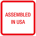 Tape Logic® Preprinted Labels, USA303, Assembled in U.S.A., Square, 1" x 1", Red/White/Blue, Roll Of 500