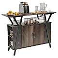 Bestier 48"W Storage Cabinet With LED Light, Walnut 1 thumbnail image