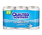 Quilted Northern® Ultra Soft & Strong® 2-Ply Toilet Paper, White, 176 Sheets Per Roll, Pack 12 Rolls