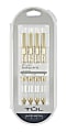 TUL® BP Series Retractable Ballpoint Pens, Medium Point, 1.0 mm, White Barrel With Leopard Pattern, Black Ink, Pack Of 4 Pens 1 thumbnail image