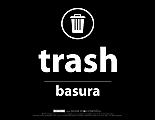 Recycle Across America Trash Standardized Recycling Labels, TRASH-8511, 8 1/2" x 11", Black 1 thumbnail image