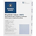 Business Source 3-Ring 5-Tab Erasable Tab Indexes - 5 Write-on Tab(s) - 2" Tab- 8.5" Dividerx 11" Divider - 20072 1 thumbnail image