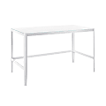 Lumisource PIA Glass-Top Desk/Table, White