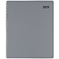 2025 Office Depot Weekly/Monthly Appointment Book, 8-1/2" x 11", Silver, January To December, OD710530