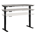 Bush® Business Furniture Move 40 Series Electric 60"W x 30"D Electric Height-Adjustable Standing Desk, Platinum Gray/Black, Standard Delivery