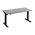 Bush® Business Furniture Move 40 Series Electric 60"W x 30"D Electric Height-Adjustable Standing Desk, Platinum Gray/Black, Standard Delivery