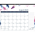 Blueline BOHO Academic Monthly Desk Pad - Academic/Professional - Monthly - 1 Year - August 2020 till July 2021 - 1 Month Single Page Layout - 22" x 17" Sheet Size - 2 x Holes - Desk Pad - Multi - Chipboard - 17" Height x 22" Width