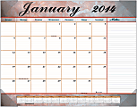 AT-A-GLANCE® Desk Pad Calendar, 22" x 17", 30% Recycled, White Paper, January–December 2014