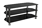 Mount-It! MI-880 3-Shelf TV Stand For Screens 40 - 60", 20"H x 45"W x 17-13/16"D, Black