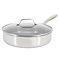 Oster Modessa Stainless Steel Nonstick Triply Sauté Pan With Honeycomb Design, 4.5 Qt, Silver 1 thumbnail image