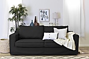 Serta® Colton 85" Sofa With Slipcover, Dark Charcoal