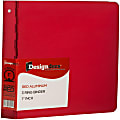 JAM PAPER 3 Ring Aluminum Binder, 1 inch, Red, Sold Individually