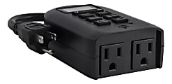 GE myTouchSmart Automatic 6 Hour Outdoor Plug In Timer Black 36170 - Office  Depot