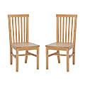 Linon Brockton Side Accent Chairs, Brown, Set Of 2 Chairs