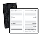 AT-A-GLANCE® Weekly Pocket Planner, 3 1/4" x 5 3/4", 30% Recycled, Black, January–December 2015