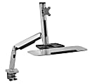 Mount-It! MI-7903 Sit-Stand Workstation For Single Monitor And Keyboard, 23"H x 36"W x 9"D, Silver