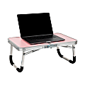 Mind Reader Woodland Collection Portable Laptop Desk, 10"H x 16"W x 23-1/2"L, Pink