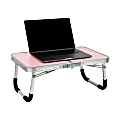 Mind Reader Portable Laptop Desk, 10"H x 16"W x 23-1/2"L, Pink 1 thumbnail image
