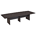 Bush Business Furniture 120-inch Office Conference Table with Wood Base, Storm Gray, Standard Delivery 1 thumbnail image