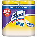 Lysol Dual Action Cleaning Wipes - Wipe - Citrus Scent - 75 / Canister - 6 / Carton - White 1 thumbnail image