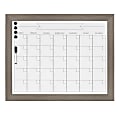 DesignOvations Beatrice Magnetic Framed Dry-Erase Monthly Calendar, Melamine, 23" x 29", White, Gray Plastic Frame 1 thumbnail image