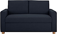 Serta Campbell Convertible Sofa, 35-1/2"H x 66-1/8"W x 37"D, Navy/Natural 1 thumbnail image