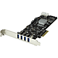 StarTech.com 4 Port PCI Express (PCIe) SuperSpeed USB 3.0 Card Adapter w/ 4 Dedicated 5Gbps Channels - PEXUSB3S44V 1 thumbnail image