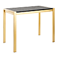 LumiSource Fuji Counter Table, 36-1/4"H x 27-3/4"W x 48-1/4"D, Gold/Black